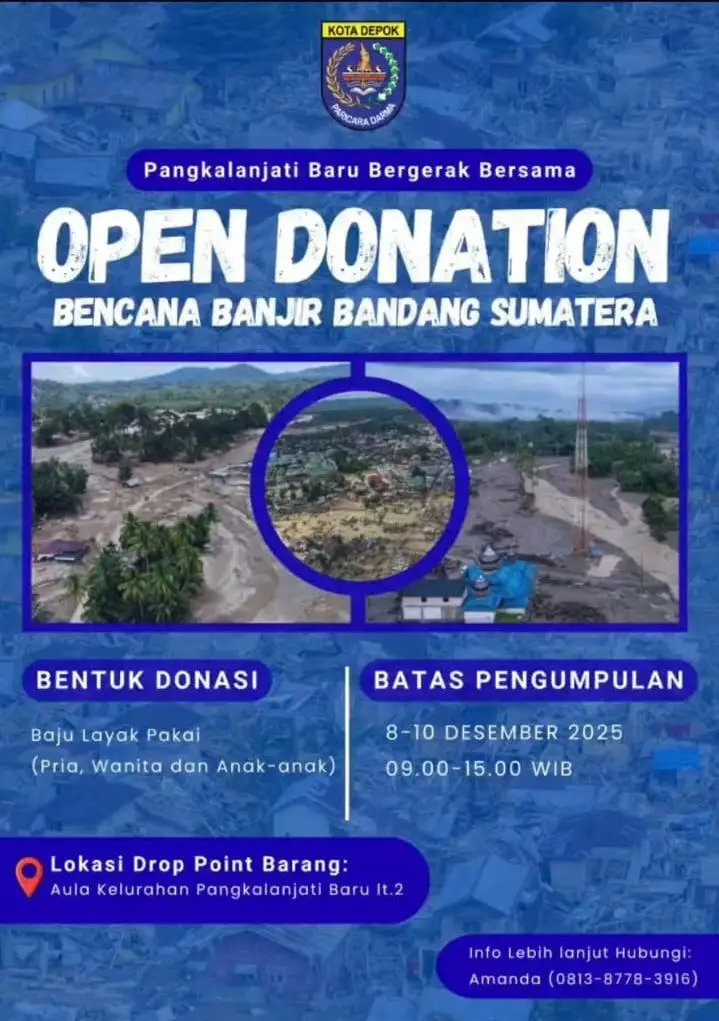 Pangkalanjati Baru Himpun Donasi untuk Korban Banjir Bandang Sumatera