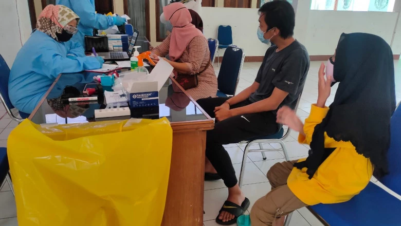  17 Pemudik di Kecamatan Limo Jalani Rapid Test Antigen 