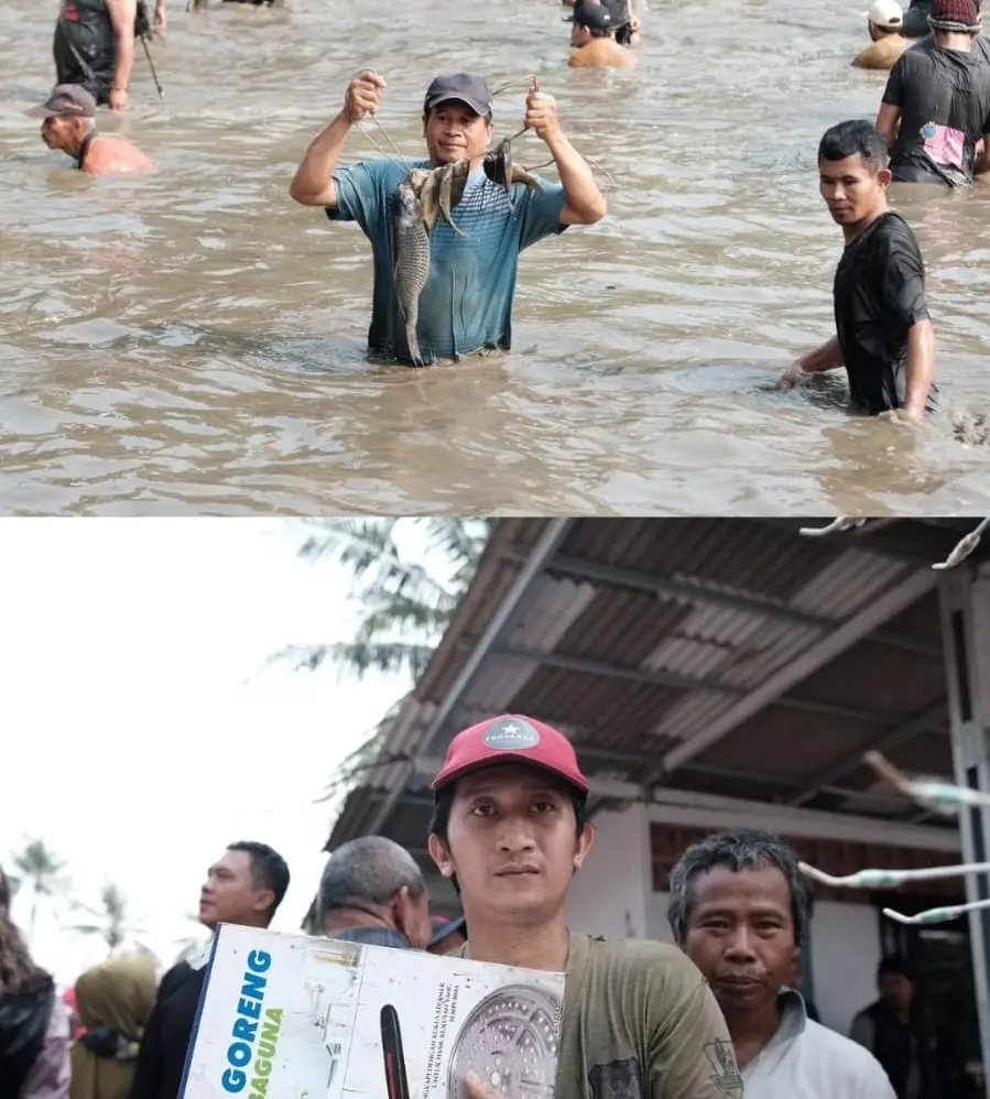 Keseruan Warga Depok Ikuti Ngubek Empang, Dateng dari Pagi hingga Pulang Bawa Hadiah