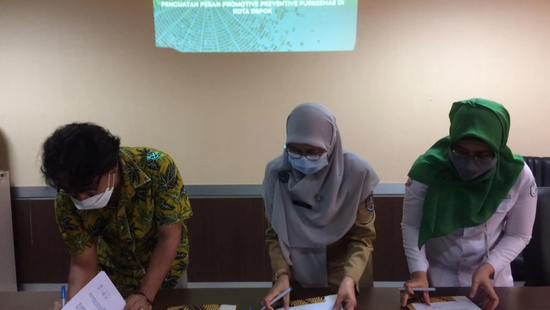 Dink﻿es Depok Teken MoU Soal Penguatan Peran Promotif-Preventif