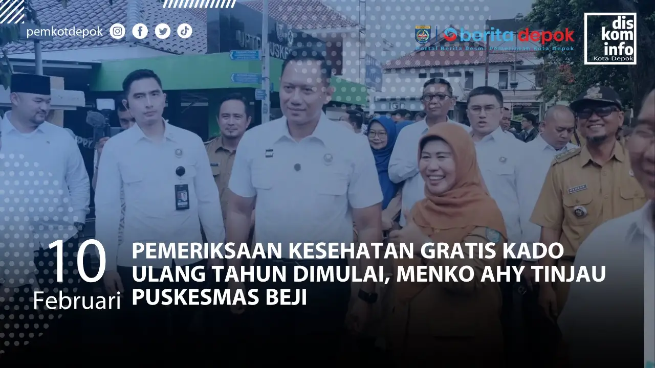 Pemeriksaan Kesehatan Gratis Kado Ulang Tahun Dimulai, Menko AHY Tinjau Puskesmas Beji