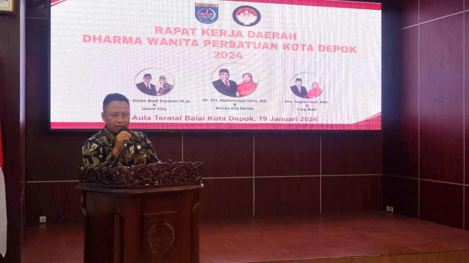 Sekda Depok Buka Secara Resmi Rakerda DWP Tahun 2024