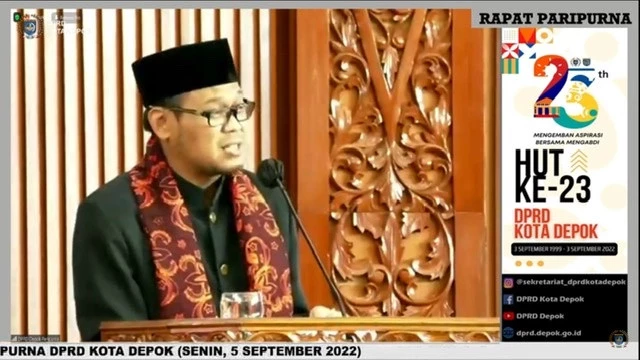 Hadiri Paripurna HUT DPRD Depok, Wakil Wali Kota: Semoga Eksistensi Pemkot dan Dewan Semakin Dirasakan Masyarakat