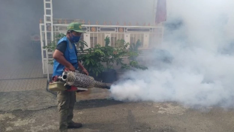 Cegah DBD, Wilayah Kelurahan Serua Diasapi