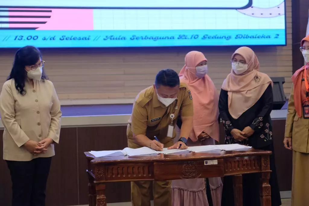Pentahelix dan Pokjanal Posyandu Teken Perjanjian Kerja Sama, Sekda: Tandai Peningkatan Pelayanan Kesehatan Ibu dan Anak