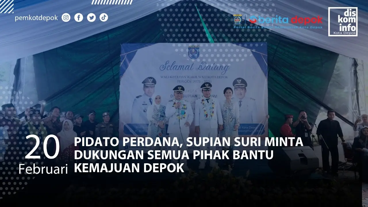 PIDATO PERDANA, SUPIAN SURI MINTA DUKUNGAN SEMUA PIHAK BANTU KEMAJUAN DEPOK