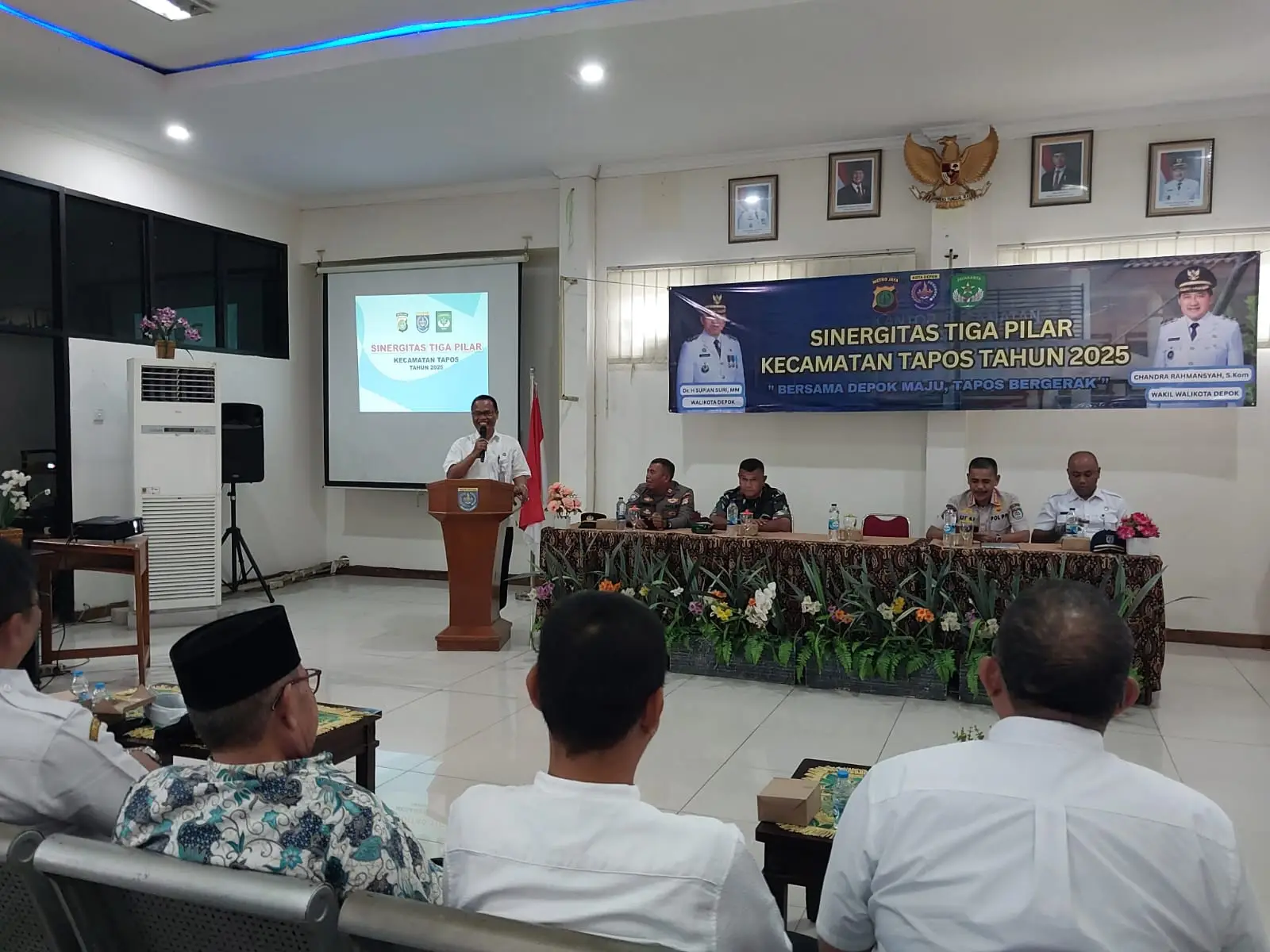 Gelar Sinergitas Tiga Pilar, Plt Camat Tapos Fokuskan Penanganan Sampah dan Implementasi Visi-Misi Wali Kota