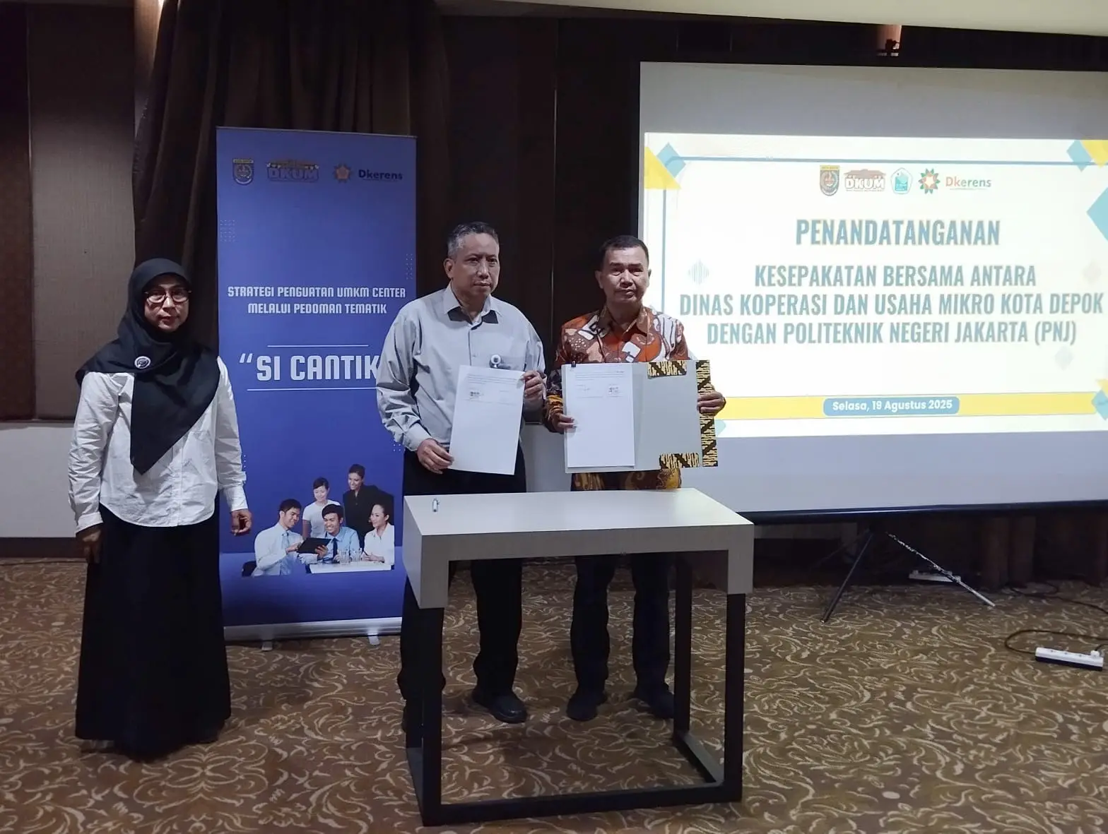 DKUM Depok Teken Kerjasama dengan PNJ, Pasarkan Produk UMKM Secara Digital