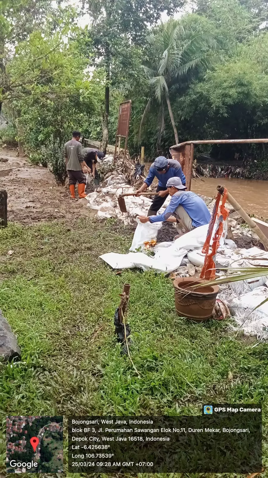 Satgas Dinas PUPR Berhasil Tangani Tanggul Jebol Kali Angke