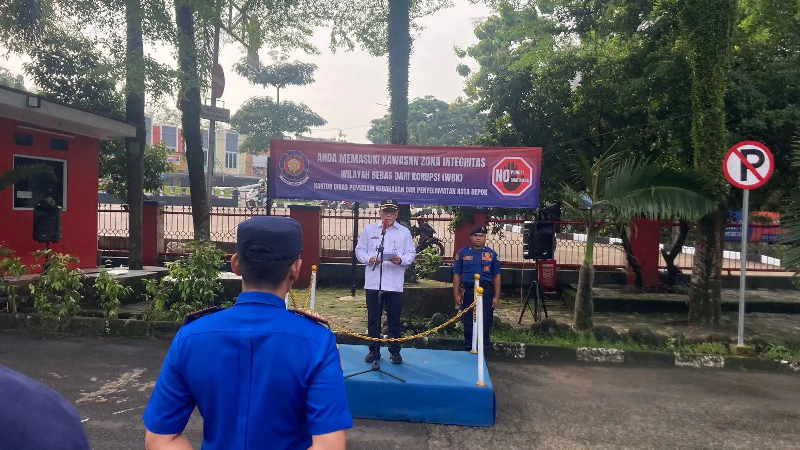 Damkar Depok Menuju WBK, Sekda Pimpin Pencanangan Zona Integritas