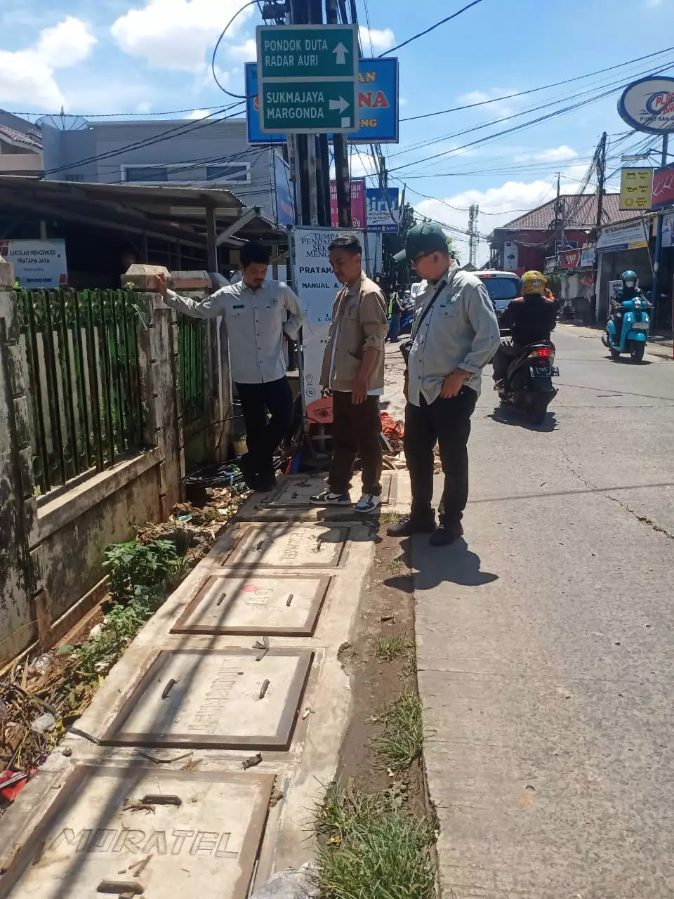 DPUPR Tata Eksisting Tiang Simpang Jalan Lafran Pane Kelurahan Baktijaya