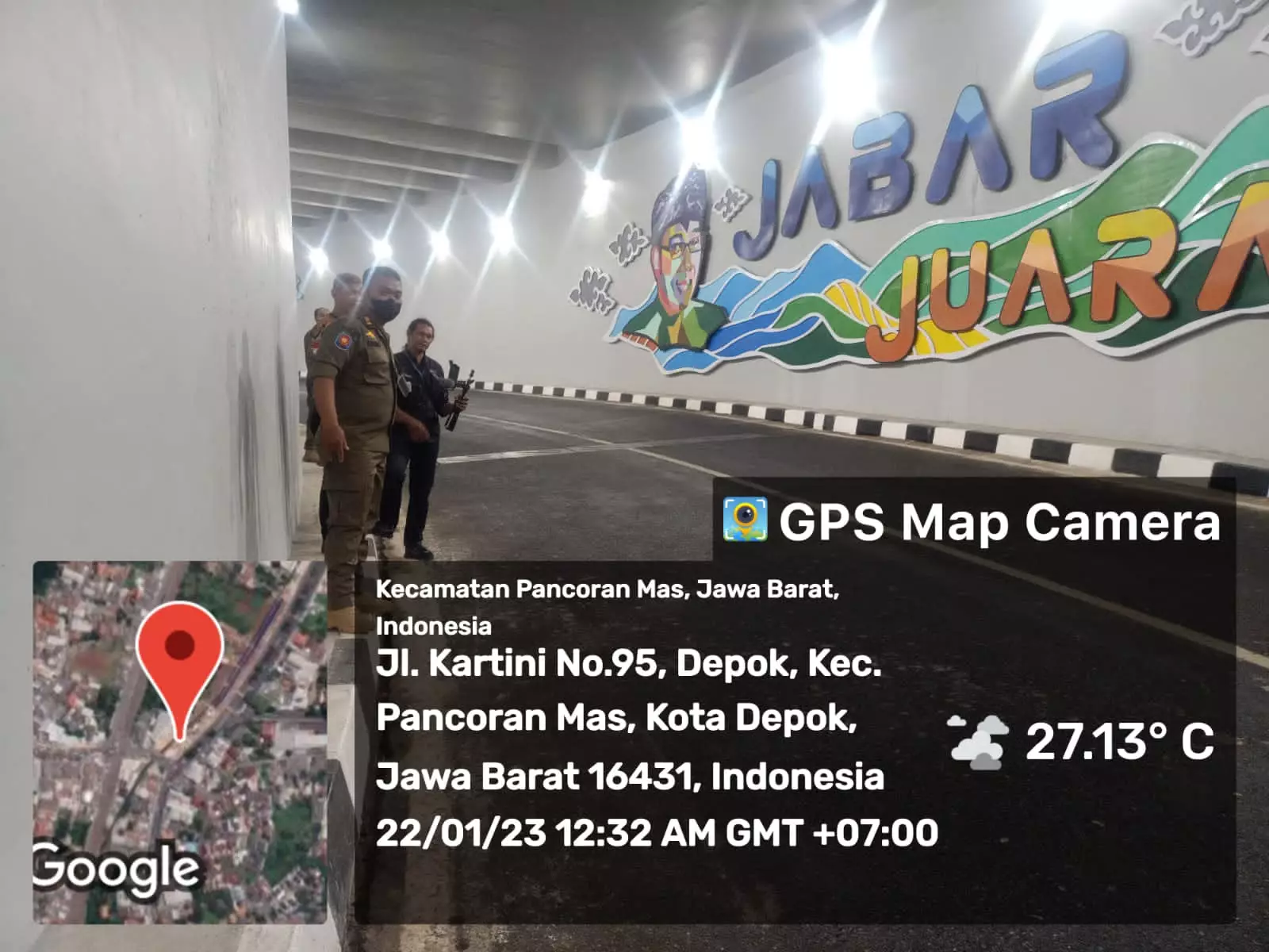 Satpol PP Depok Rutin Monitoring Underpass Dewi Sartika