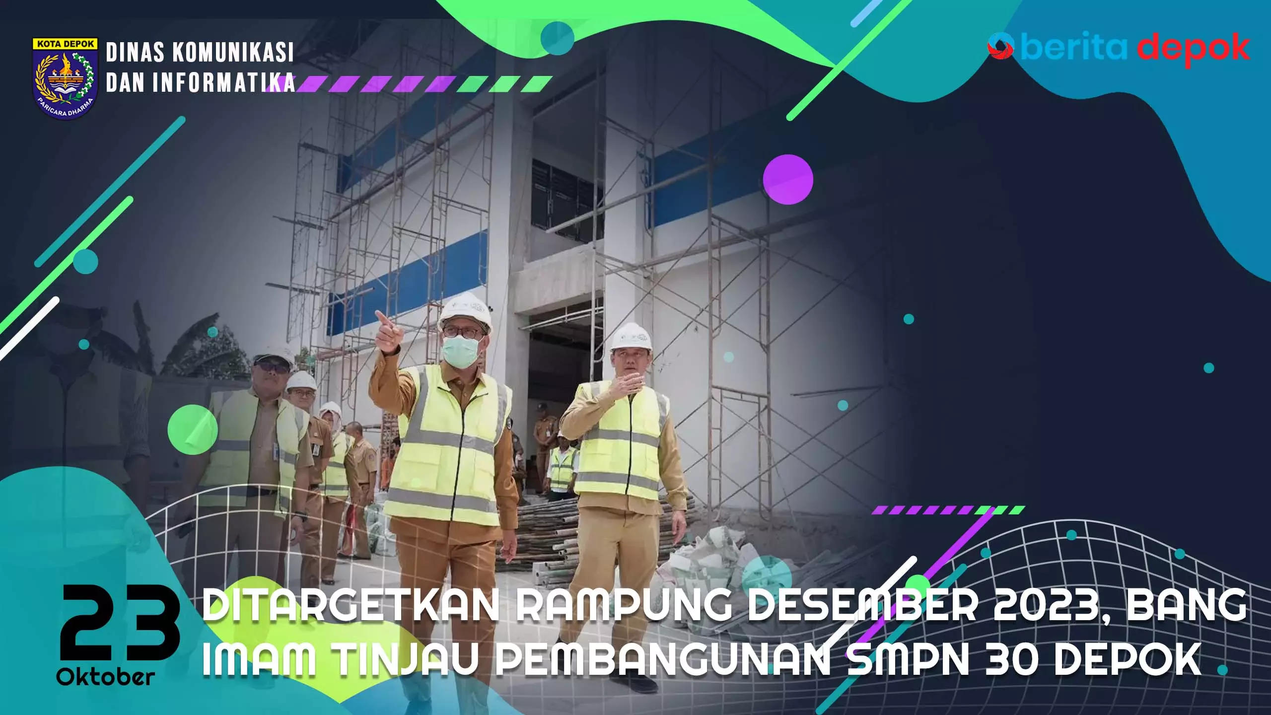 Video: Ditargetkan Rampung Desember 2023, Bang Imam Tinjau Pembangunan SMPN 30 Depok