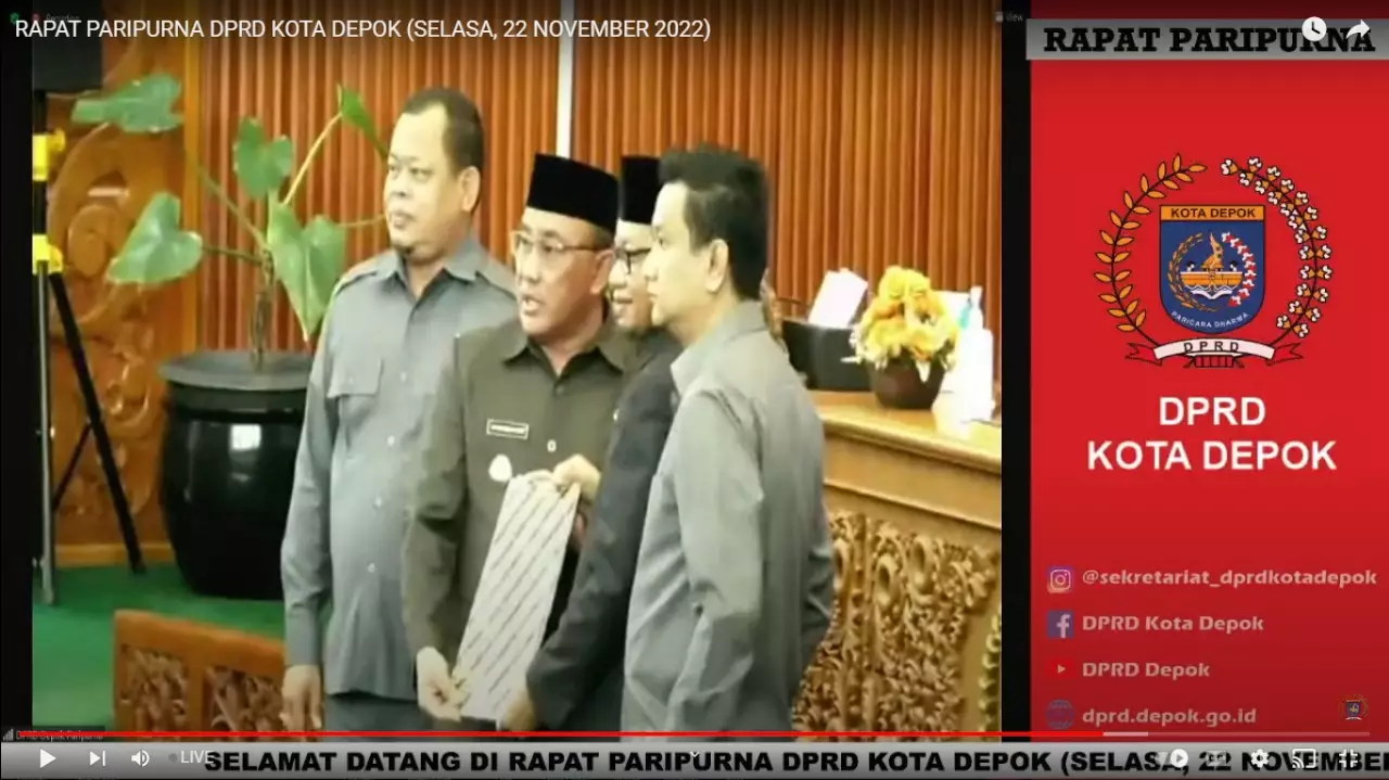 Raperda APBD Kota Depok Tahun 2023 Disahkan