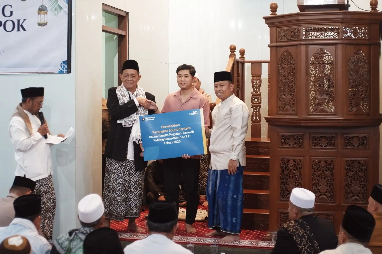 DKM Jami Raudhatul Jannah Kelurahan PGS Bersyukur Jadi Lokasi Tarling dan Terima Bantuan