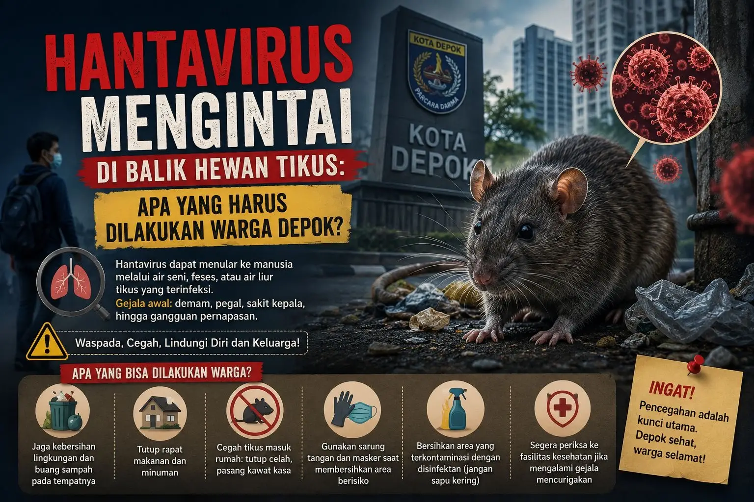 Hantavirus Mengintai di Balik Hewan Tikus: Apa yang Harus Dilakukan Warga Depok?