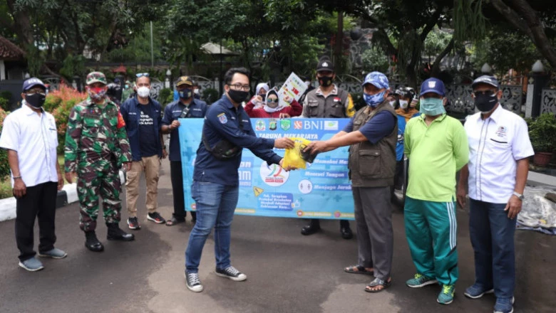 Katar Mekarjaya Sosialisasikan Protokol Kesehatan dengan Berkeliling