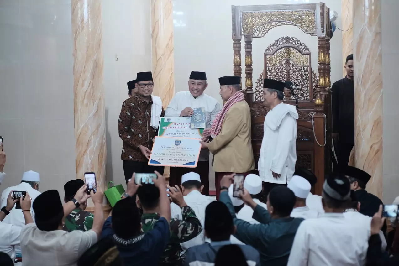 Pemkot Gandeng bjb dan Baznas Depok Beri Bantuan ke Masjid Uswatun Hasanah