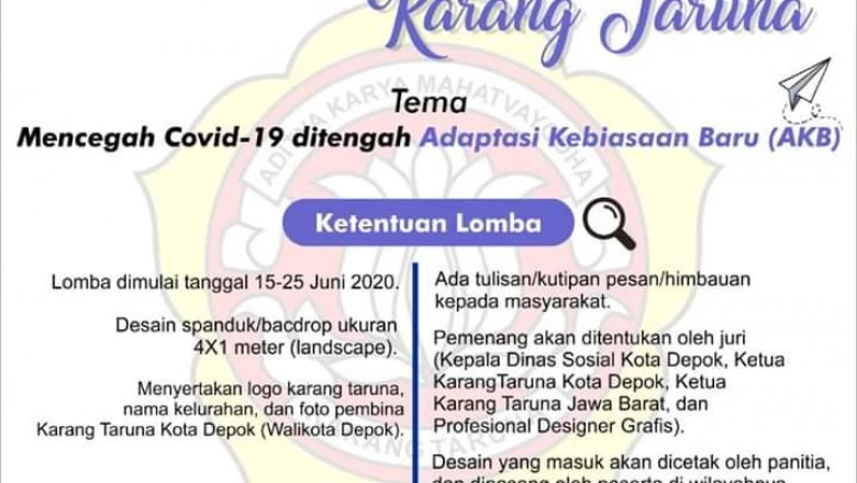 Katar Depok Gelar Lomba Desain Mencegah Covid-19 di Tengah AKB