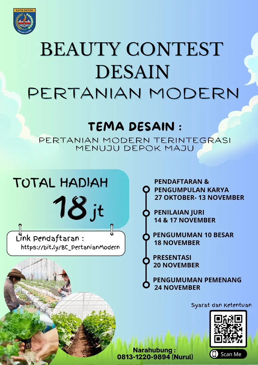 Jangan Lewatkan! Ajang Beauty Contest Design Pertanian Modern, Hadiah Belasan Juta Menanti
