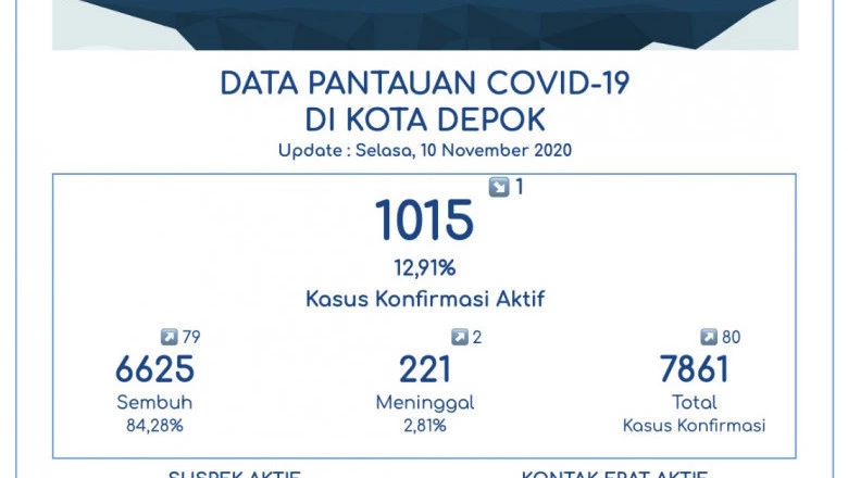 Tambah 79, Pasien Sembuh Covid-19 di Depok Jadi 6.625