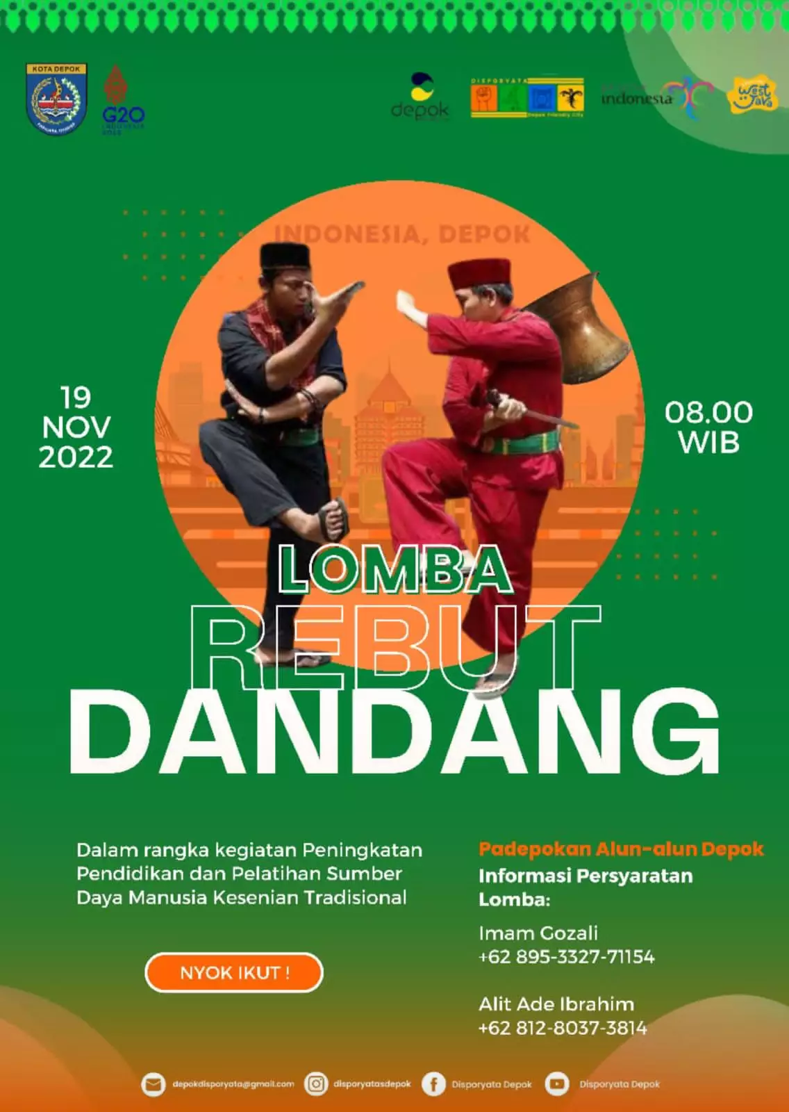 Disporyata Gelar Lomba Rebut Dandang Besok, Berikut Syaratnya