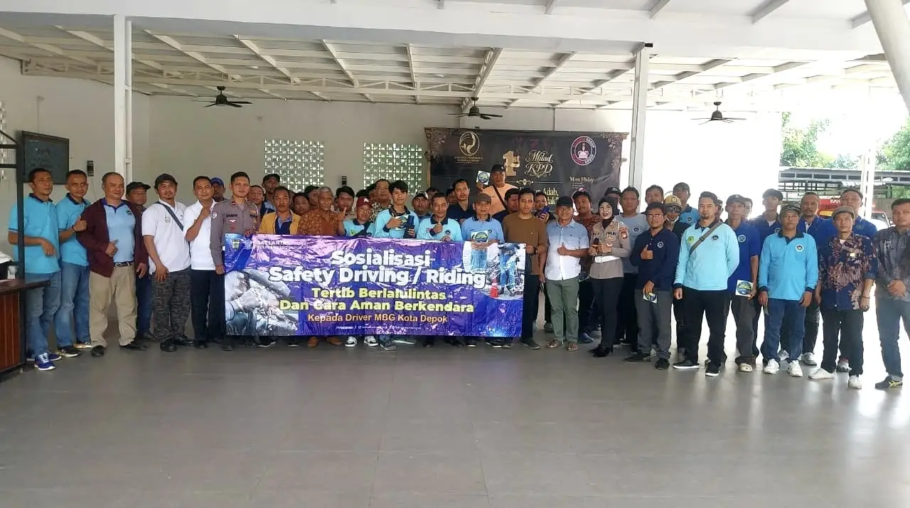 Tingkatkan Keselamatan di Jalan, Satlantas Polres Metro Depok Bekali Pengemudi SPPG Teknik Safety Driving