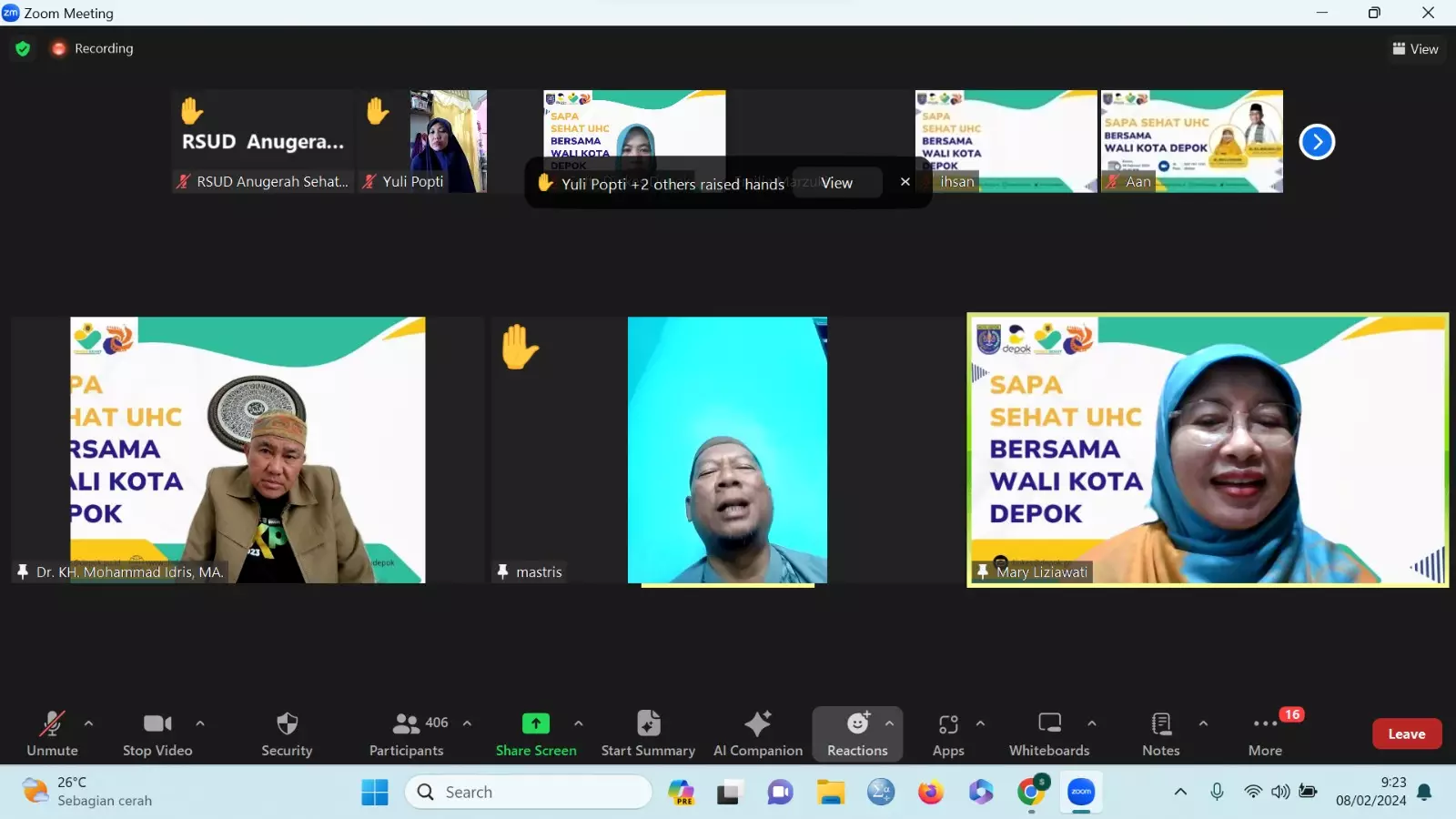 Dinkes Gelar Sapa Sehat Sosialisasi dan Evaluasi Pelayanan UHC