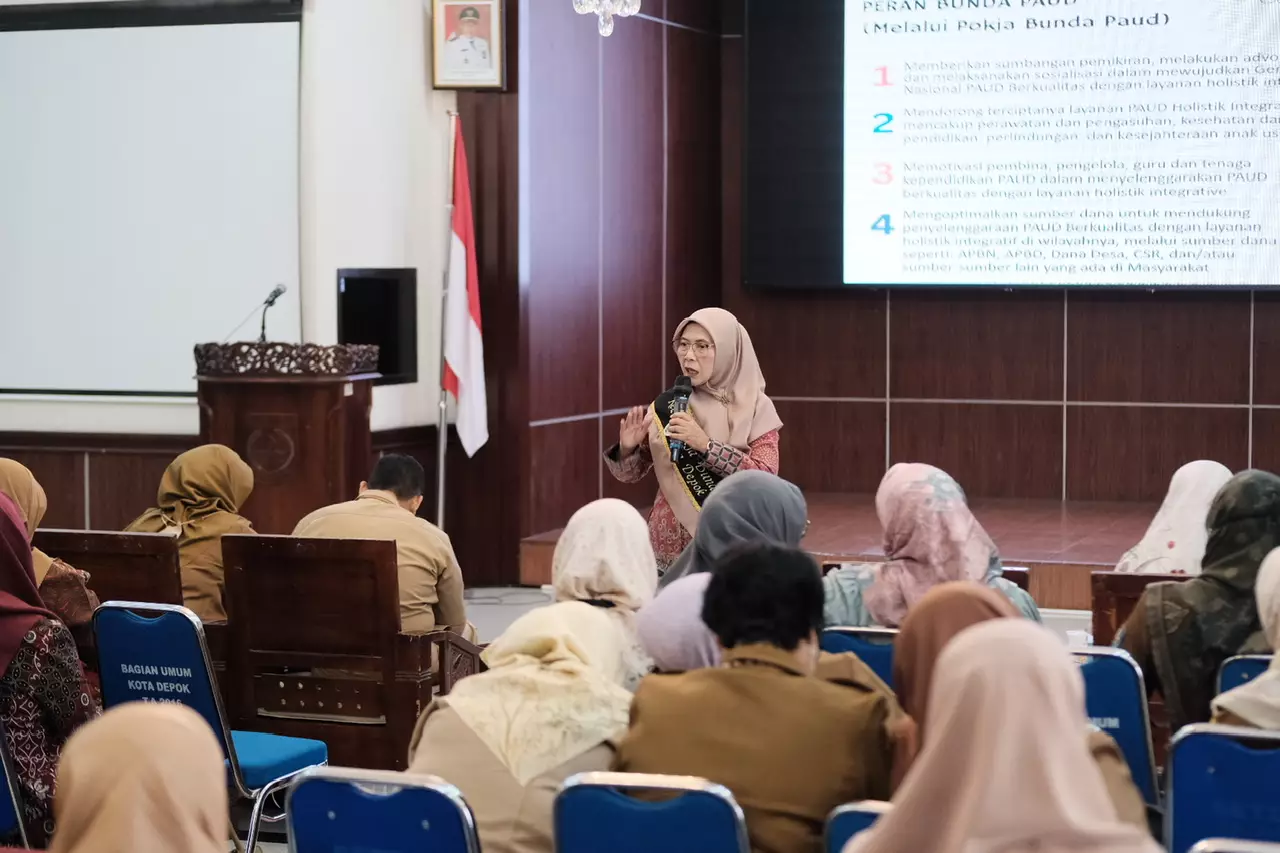 Umi Etty Hadiri Sinergitas Disdik dan Pokja Bunda PAUD Depok