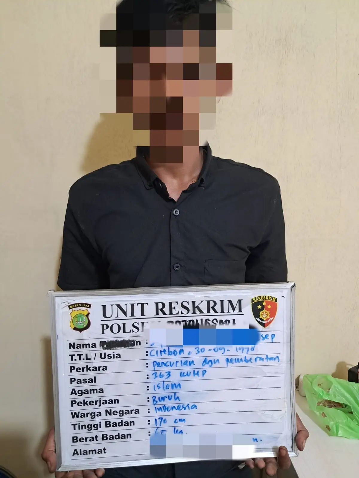 Polsek Bojongsari Tangkap Pelaku Curat di Sawangan Baru, Barang Bukti Berhasil Diamankan