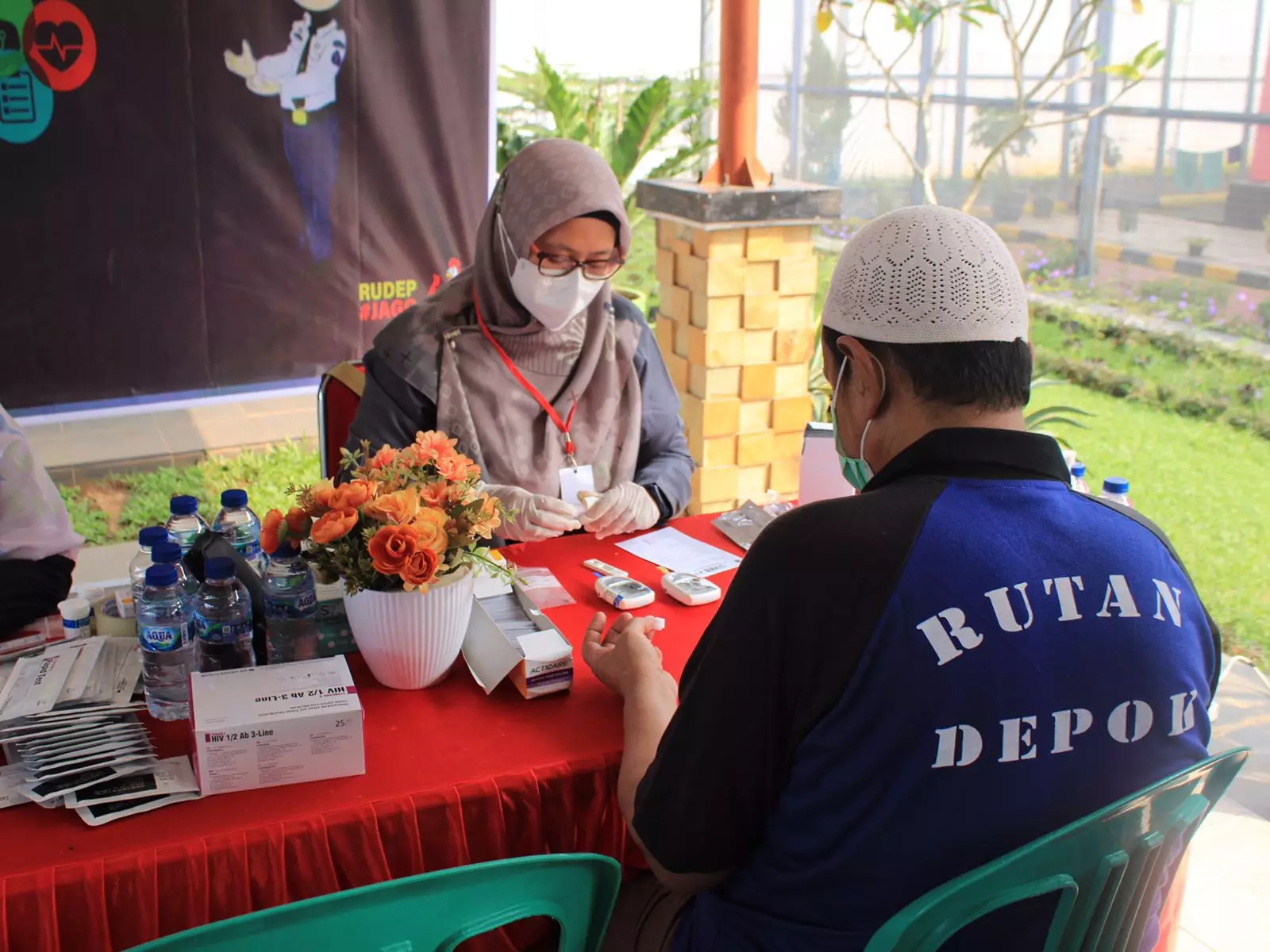 Ratusan Warga Binaan Rutan Cilodong Jalani Skrining Kesehatan