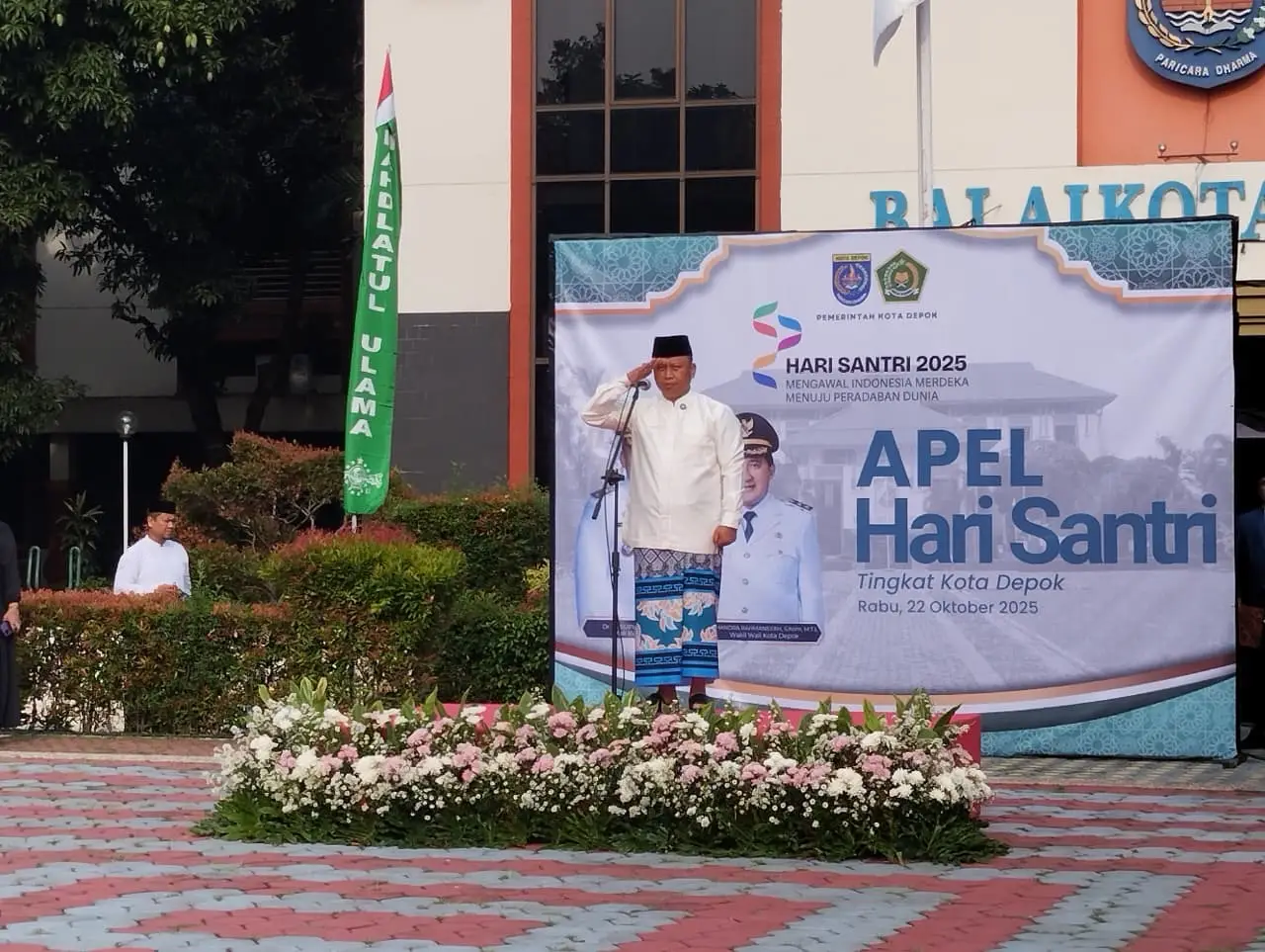 Wali Kota Depok Pimpin Apel Peringatan Hari Santri Nasional 2025