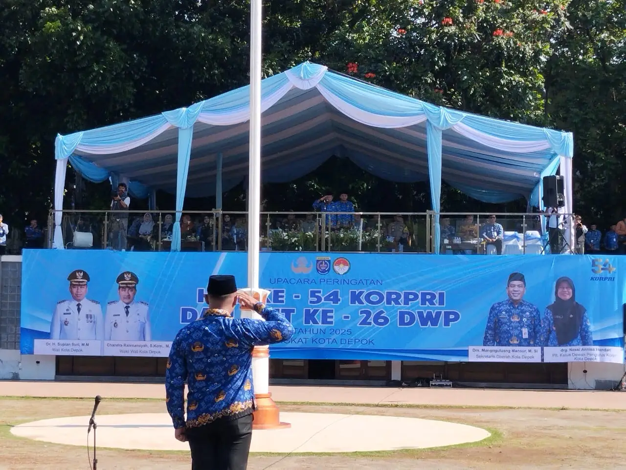 Pemkot Depok Gelar Upacara Peringatan HUT ke-54 KORPRI dan HUT ke-26 DWP