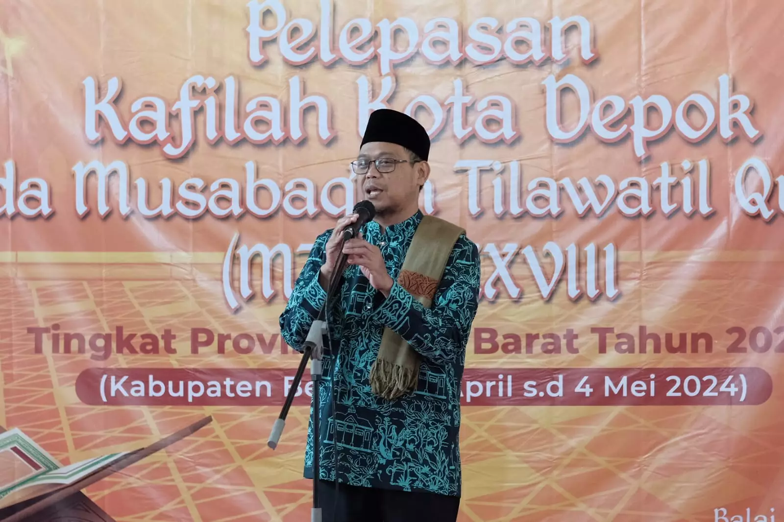 Lepas Kafilah MTQ Depok, Bang Imam Doakan Agar Diberikan Kemudahan
