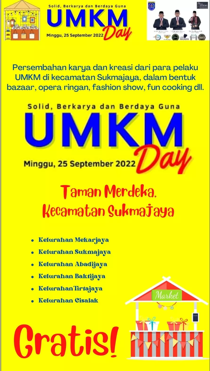 Dihelat 25 September, UMKM Day Bakal Menampilkan Produk Unggulan Sukmajaya