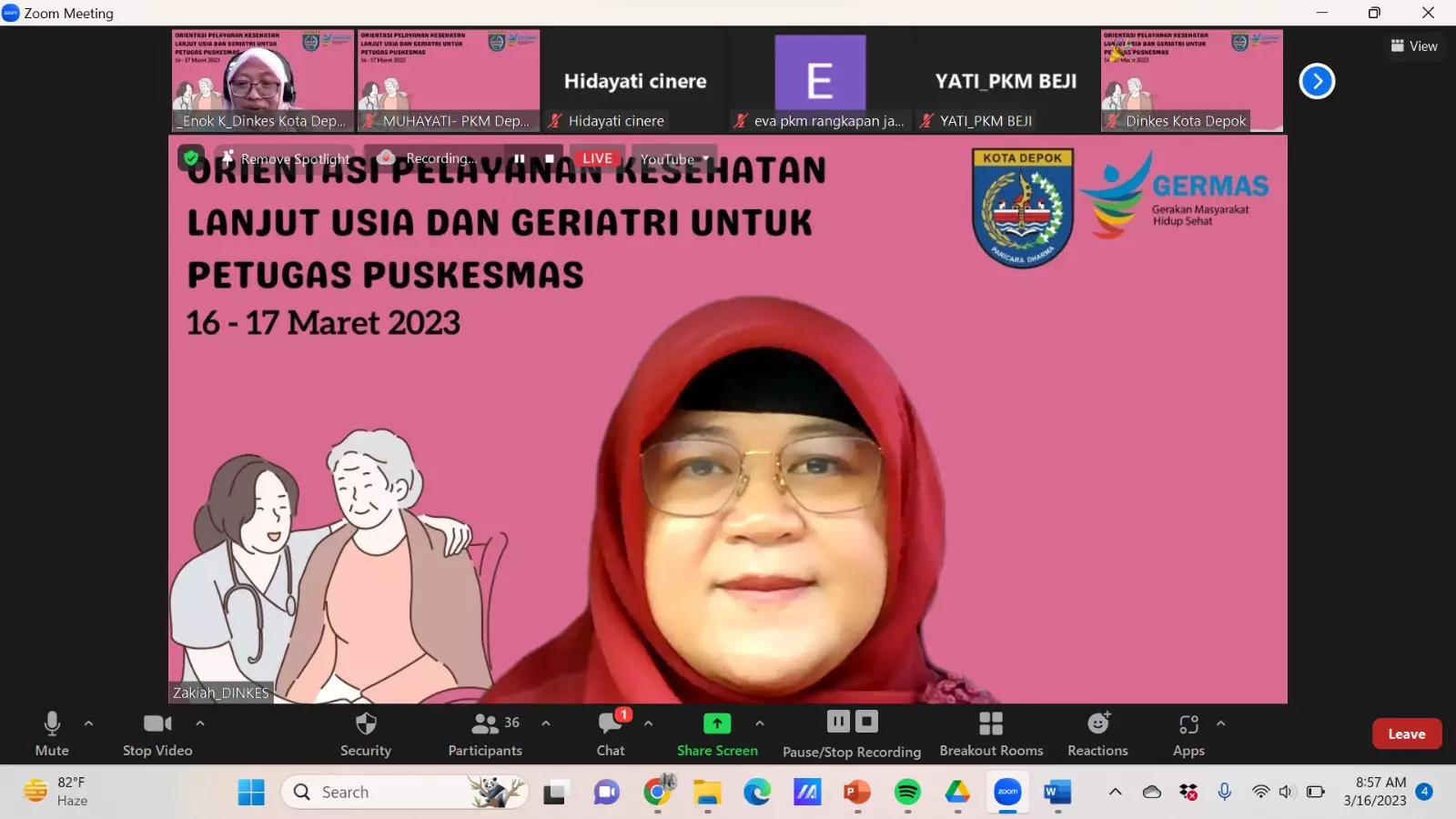Dinkes Gelar Orientasi Pelayanan Kesehatan Lansia dan Geriatri Bagi Petugas Puskesmas