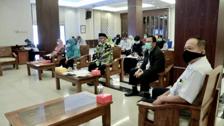 Wali Kota Depok Melakukan Video Conference dengan Kementerian Dalam Negeri