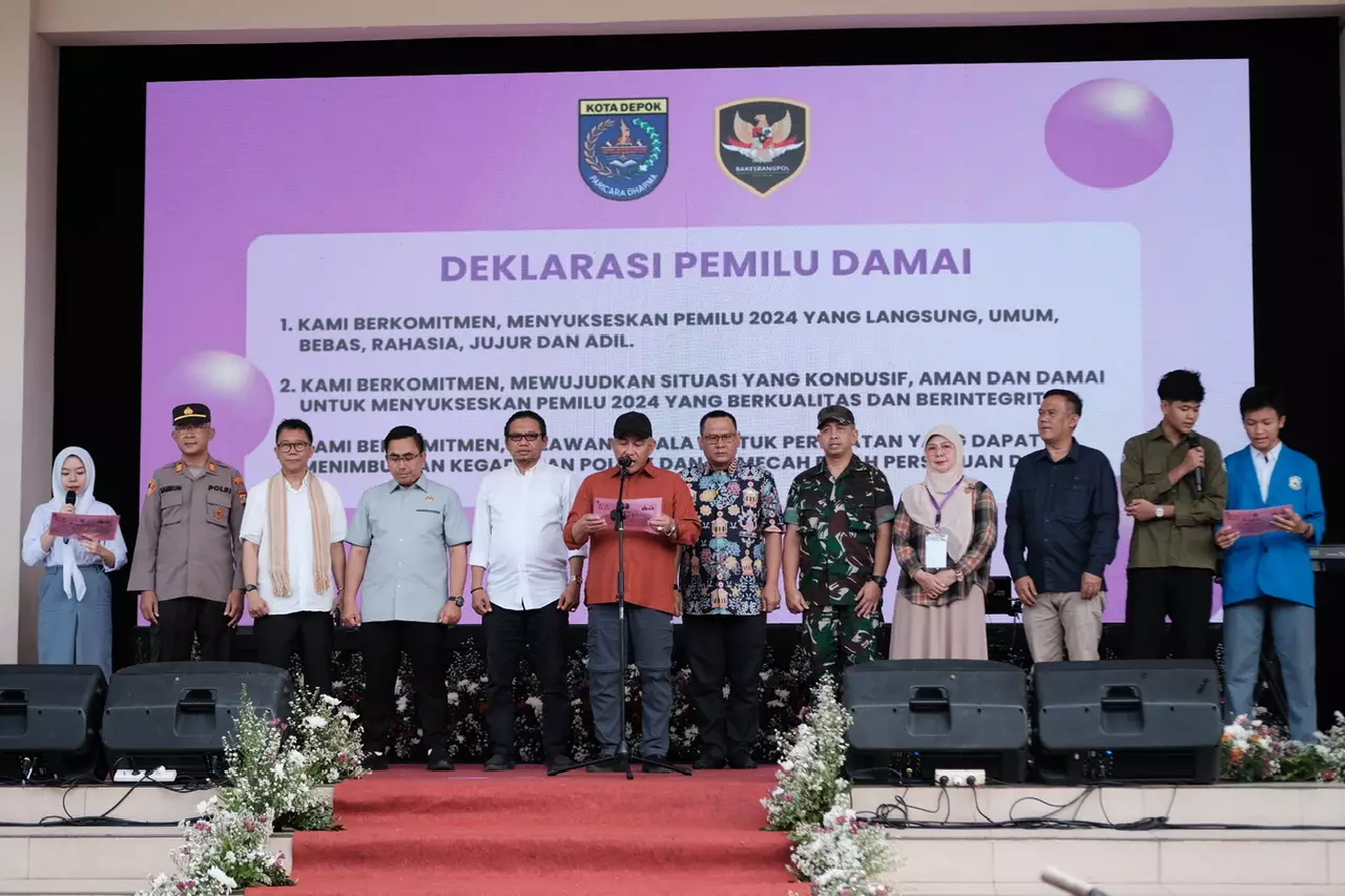 Wali Kota Hadiri Senandung Pemilu Damai di Alun-alun Depok