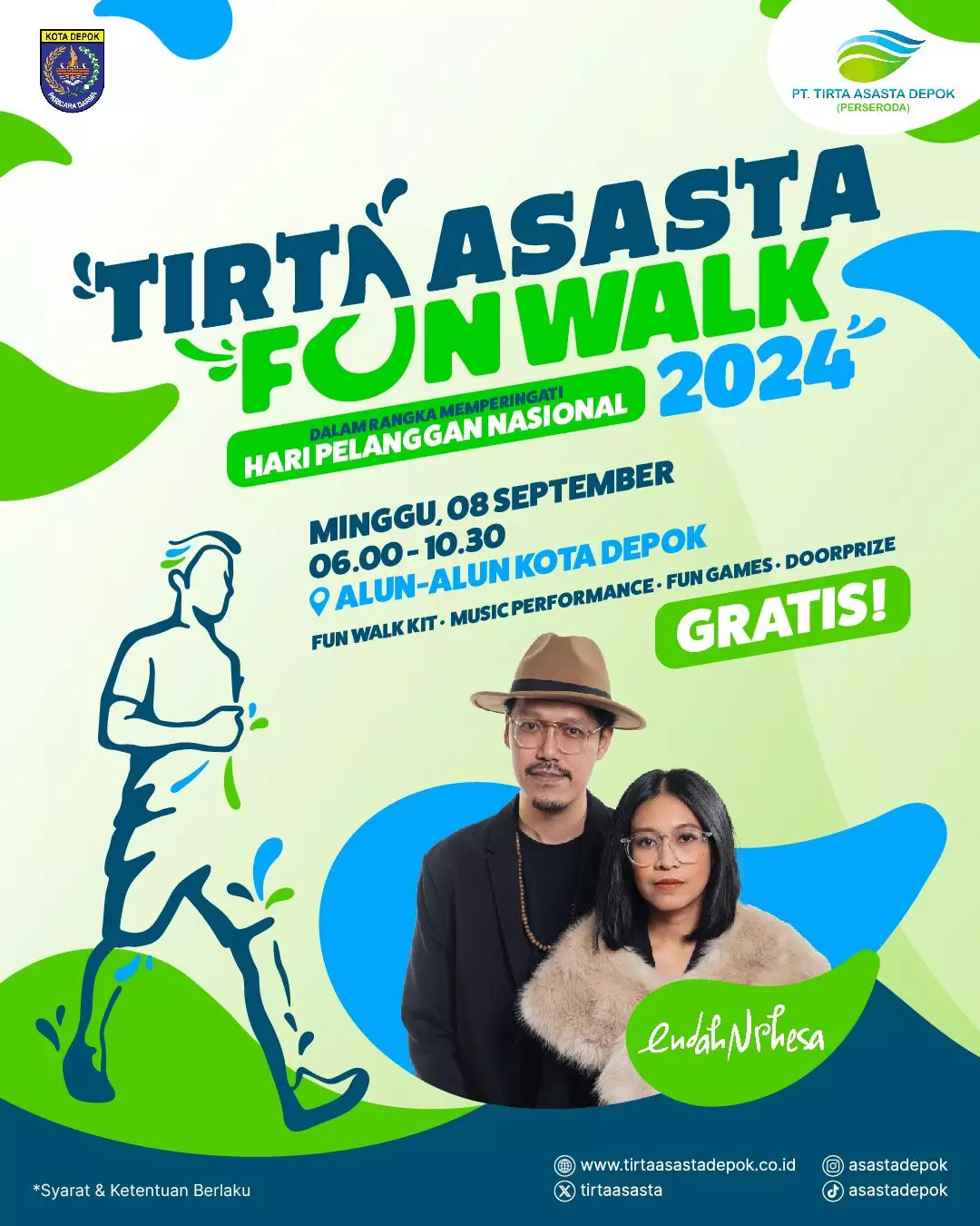 Peringati Harpelnas, PT Tirta Asasta Depok Akan Gelar Tirta Asasta Fun Walk 2024