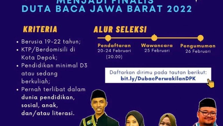 Telah Dibuka Pendaftaran Duta Baca Kota Depok 2022, Berikut Syaratnya