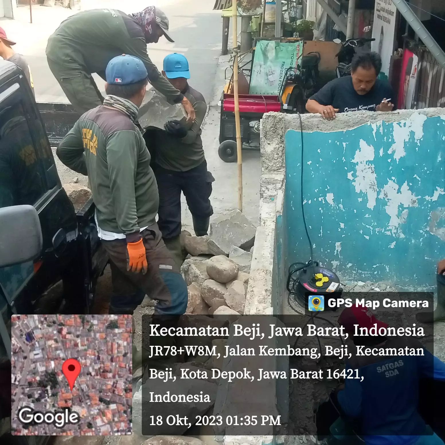 DPUPR Normalisasi Saluran di Jalan Kembang Beji