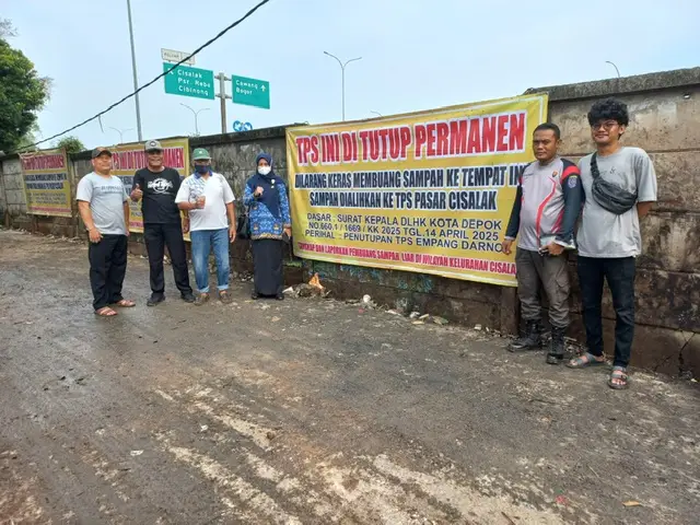 Kelurahan Cisalak Tutup TPS Liar Disamping Empang Darno RW 07