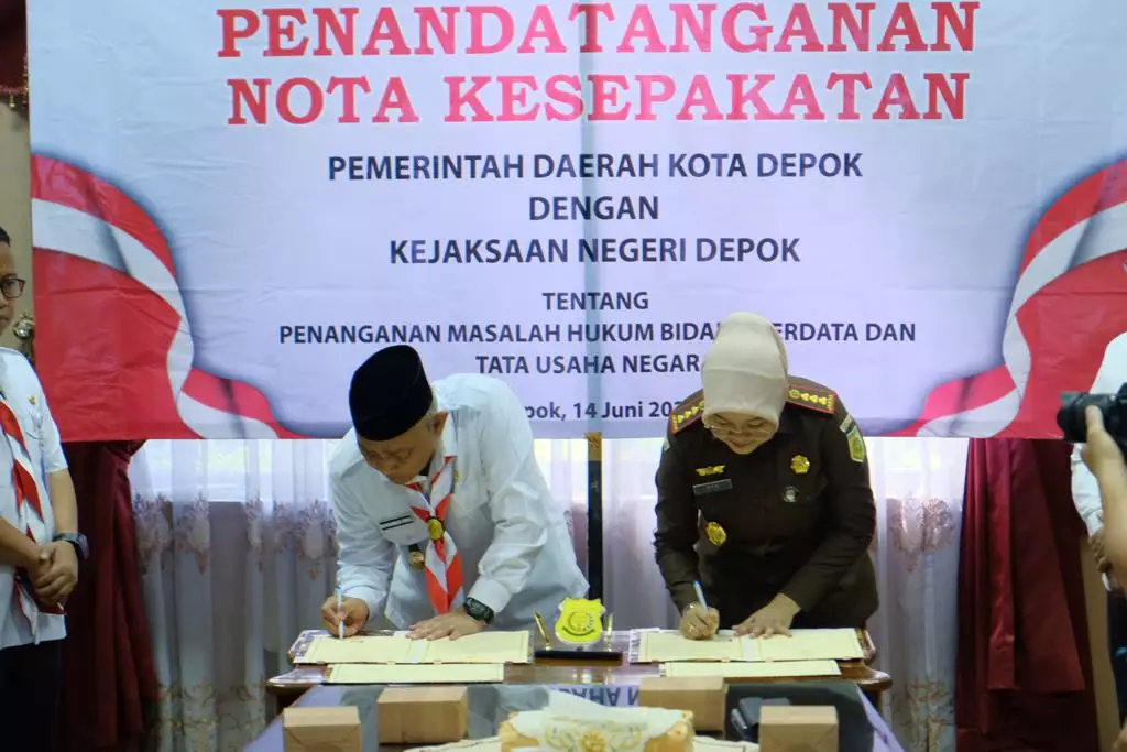 Wali Kota Depok dan Kajari Teken Nota Kesepakatan terkait Penanganan Masalah Hukum