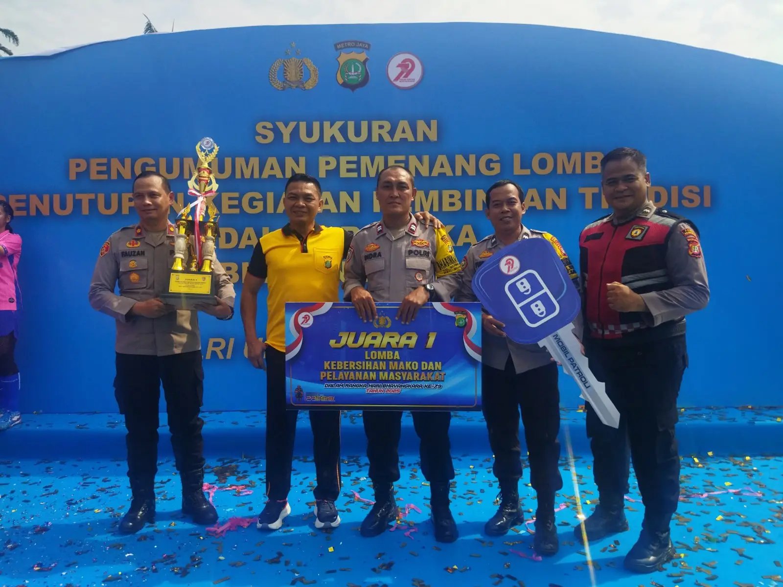 Polsek Bojongsari dan Layanan 110 Polres Metro Depok Raih Juara di HUT Bhayangkara ke-79