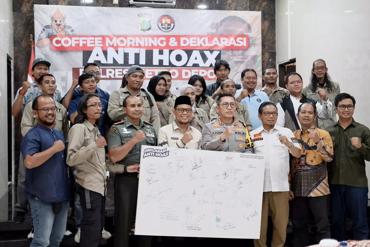 Dukung Pemilu 2024 Kondusif, Pemkot Depok bersama Forkopimda dan Stakeholder Gelar Deklarasi Anti Hoaks